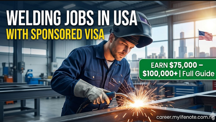 Welding Jobs in USA with Sponsored Visa (Earning $75,000–$100,000 Guide)