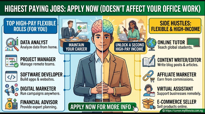 Highest Paying Jobs You Can Apply That Will Not Affect Your Office Work